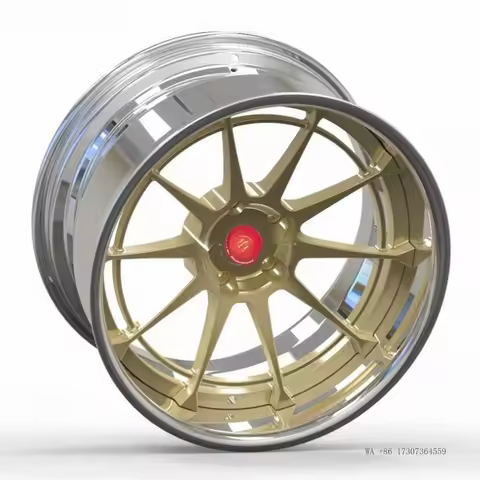 2 3 Piece 5x114.3 Wheels 17 18 19 20 21 Inch Gold Polish Alloy Forged Wheel Rim for Subaru BRZ BRZ C