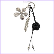 RAINL Realistic Key Accessory Fashionable Keychain Alloy Texture Asymmetrical Flower Keyrings Suitab