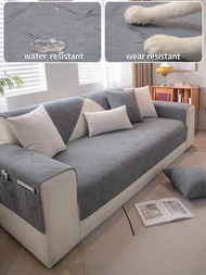 1件通用防水沙發墊,風格防滑沙發墊,適用於l型沙發和1/2/3/4座位沙發
