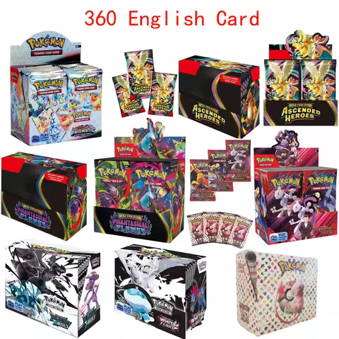 360Pcs Pokemon Card Prismatic Evolutions Scarlet Violet 151 Surging RIVALITES English Booster Pokemo