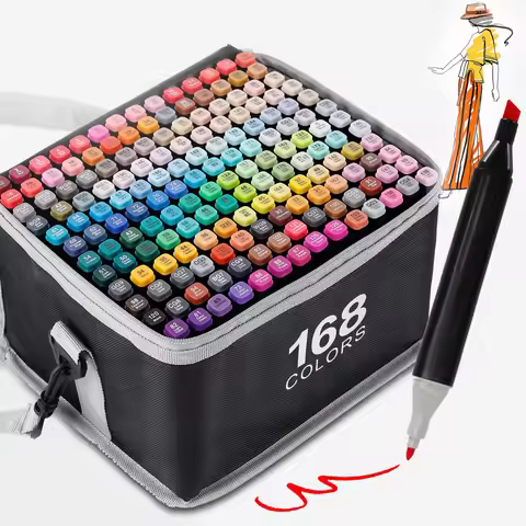 24/48/80/120/168/262 Colors Professional Drawing Markers Dual Tip Permanent Art Sketch Markers for I