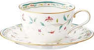 Noritake T59387A/4409 Cup & Saucer (Coffee & Tea Use), 7.8 fl oz (220 cc), Flower Charza, Bone China