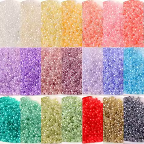 2/3/4mm imitation Czech butter imitation jade glass rice beads, super uniform DIY handmade clothing 