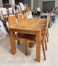 Bộ bàn ăn gỗ gõ đỏ 6 ghế G02 MH07