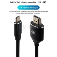 2m USB3.1 HDMI-compatible 4K Type C to HDMI-compatible HD Video Cable Adapter for Huawei MacBook Pro usb c Cable