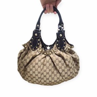 [USED] Gucci Monogram Studded Pelham Shoulder Handbag