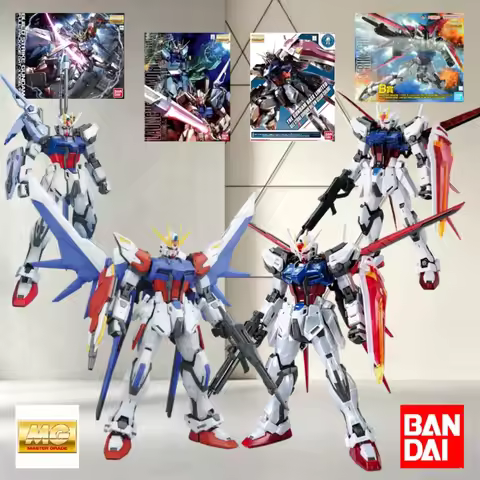 Bandai MG Four Variant Kits 1/100 Strike Gundam Build Aile Clear Solid Premium Collectible Mecha Dis