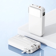 Power Bank 20000mAh 66W Fast Charge พาวเวอร์แบงค์ แบบพกพา แบตสำรอง มีสายชาร์จในตัว