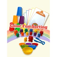 6G 3G Rainbow Bear Counting Color Sorting Games Activity Early Montessori Learning Motor Skills Tran