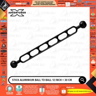 Diving Arm Stick Aluminum Ball to YS 12 inch 30 cm X-Adventurer BB-L12 for Torch light underwater