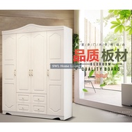 European Wardrobe Small Home Large Room Three Four Doors Modern White Wardrobe Large Compartment 欧式白