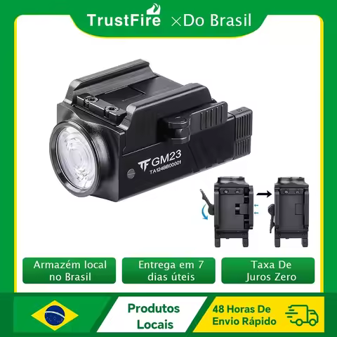 Trustfire GM23 Tactical Led Flashlight 800LM USB Rechargeable Quick Release Lights for GL & 20mm Pic