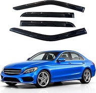 Window Visor Compatible with Mercedes-Benz C-Class Sedan 2015-2021, Rain Guard Tape-On Extra Durable