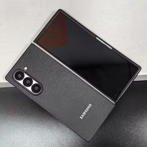 For Samsung Galaxy Z Fold 3 4 5 6 7 Case Matte Finish Carbon Fiber Pattern Texture Shockproof Phone 