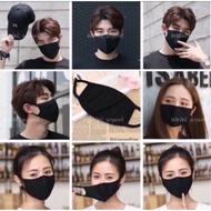Face Masks Cotton Korea Unisex Cotton Face Masks Black Anti Haze Dust