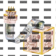 MARIER Birthday Pull-Out Money Box, with Card 16th/18th Money Roll Box, Creative Party Interactive D