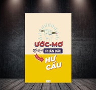 Tranh treo tường - Tranh Laminate tráng gương Động Lực Slogan - Treo Văn phòng Công ty 04