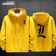 เสื้อสเวตเตอร์คอกลมแขนยาวลาย Death Note สำหรับเยาวชน ผ้าฝ้ายผสม ทรงหลวม แฟชั่นฤดูใบไม้ร่วง/ฤดูหนาว ส