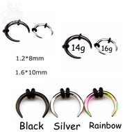 14G Tribe Fan Nose Rings Septum Awl Horseshoe Hoop Ring Body Piercing Jewelry