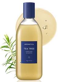 AROMATICA Organic Oily Shampoo, 13.5 fl oz (400 ml), Tea Tree, Oil Control, Oily Scalp, Refreshing, 