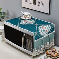 New European Style Universal Beautiful Microwave Oven Cover Microwave Oven Cover Towel Oven Cover Cloth Anti-dust Cover Towel Pastoral Lace Cloth