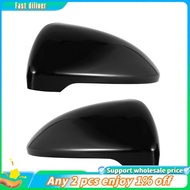 In stock-2 Pieces For Golf 7 Mk7 7.5 Gtd R for Touran L E-Golf Side Wing Mirror Cover Caps Bright Black Rearview Mirror Case Cover 2013-2017