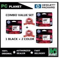 HP 680 BLACK 680 COLOR Combo VALUE Pack Black/Tri-Color Original Ink Advantage Cartridges