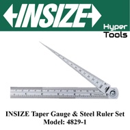INSIZE Taper Gage / Taper Gauge and Steel Ruler Set - Model: 4829-1