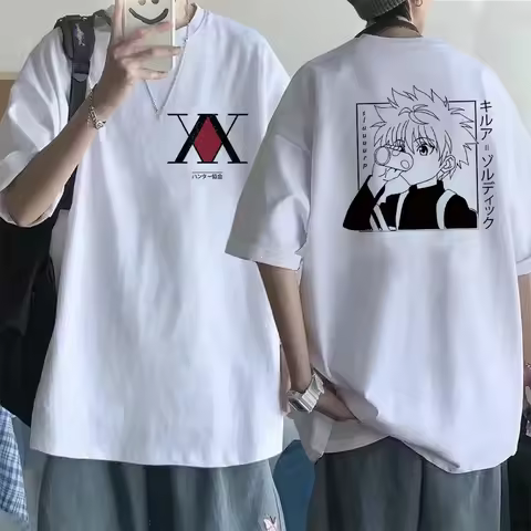 Manga Hisoka Kawaii Hunter X Hunter T Shirt Killua Zoldyck Funny Cartoon Cute Anime T-shirt Kurapika