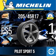 Michelin 205/45R17 PILOT SPORT 5 ยางใหม่ ผลิตปี2025 ราคาต่อ1เส้น มีรับประกันจากโรงงาน แถมจุ๊บลมยางต่