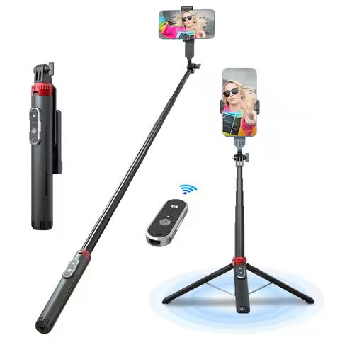 Wireless Bluetooth Selfie Stick 1.6M Extendable Cell Phone Tripod Stand with Wireless Remote for Gop