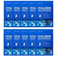 SOME BY MI - Hyaluron Moisturizing Glow Luminous Ampoule Mask (Water) - 10pcs