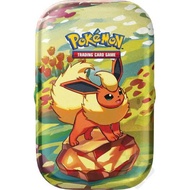 Pokemon Prismatic Evolutions Mini Tin Flareon Card Box