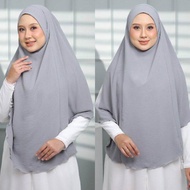 Khimar Labuh Tudung Labuh Cotton Cey Crepe