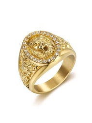 男士女士不鏽鋼戒指純色拋光機車男式戒指金銀方形戒指個性戒指組送給父親和丈夫的禮物