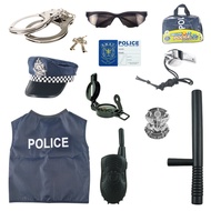 Police Props Costume For Kids Cosplay Dress-Up Clothes Toys Children Halloween Policeman Costumes Ki