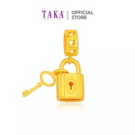 FC1 TAKA Jewellery 916 Gold Charm Lock with Key