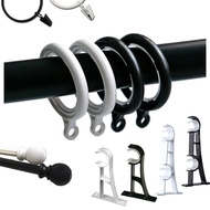 Curtain Rod Pole Accessory - Bracket & Ring & End Cap / IKEA Compatible Aksesori Besi Batang Langsir