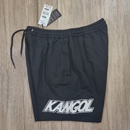 Celana Pendek Pria KANGOL Original Hitam Bahan Parasut Size XL