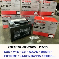 YTZ5 BATTERY SEALED BATERI KERING DRY LC LC135 EX5 DREAM YUASA YAMAHA HONDA WAVE DASH EGO S Y15 LAGE