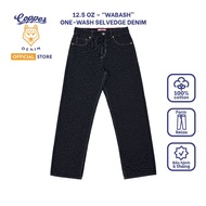 Wabash Men's Jeans 12.5 Oz - onewash selvedge denim, relaxed fit, dark blue - Copper Denim