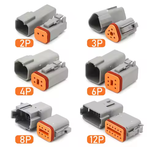 Waterproof DT Connector Plug Kit DT06-2S/DT04-2P 3P 4P 6P 8P 12P Male Female Automotive Plug Socket