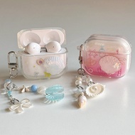 Pink Clams For Airpods Case Earphone With Hanging Strap Airpods4 Airpdos3 pro/pro2/pro3 i11 i12 gen2