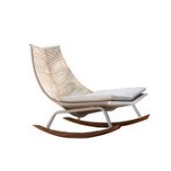 北歐休閒庭園懶人繩編搖搖躺椅 | 透氣貼合繩編椅背