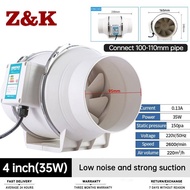 Exhaust Fan 4 inch 6 inch 8 inch Diagonal Flow Pressurized Duct Fan Bedroom Living Room Toilet Kitch