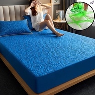 【Ready Stock】 ② ☢ ⁿ A78 quilted waterproof mattress cover 180x200cm king size quilted bed sheet queen size mattress protector for double bed bed topper
