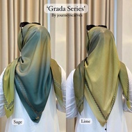 Segi empat Hijab Voal Motif Gradasi Polos JP KW Jurney KW Journey KW Terbaru Best Seller