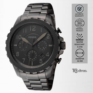 jam tangan fashion pria fossil Bowman analog strap rantai cowok Chronograph stainless steel water resistant luxury watch black hitam sporty elegant mewah original FS5603