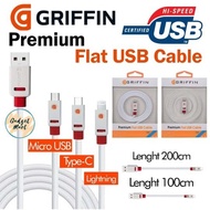 Griffin Flat USB Data Cable for TYPE C USB-C 2 Meters