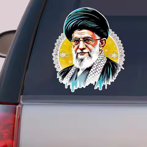 Ali Khamenei Iran - Supreme Leader Car Sticker Self-adhesive Decal For Automotive Rear Window And Bu